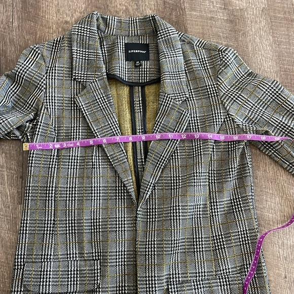 Liverpool Novelty Boyfriend Knit blazer in plaid, XS - Like New - Picture 8 of 8